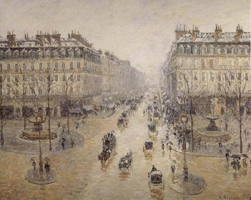 Camille Pissarro Paris-s opera house street oil painting image
